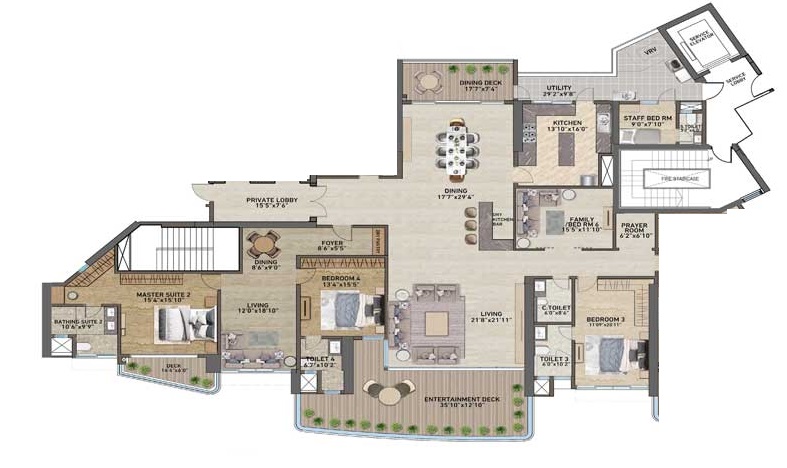 phoenix kessaku apartment 3 bhk 2678sqft 20215207125210