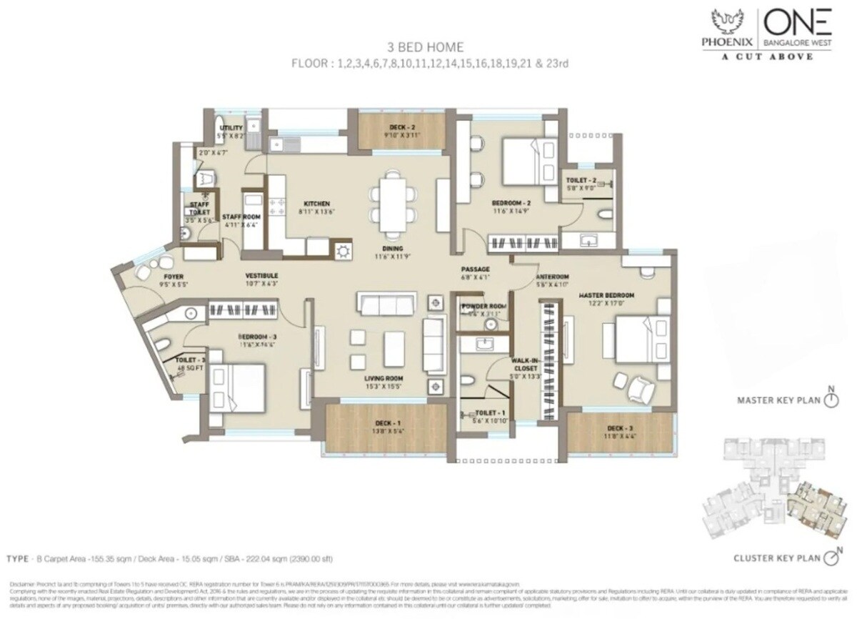 3 BHK 2391 Sq. Ft. Apartment