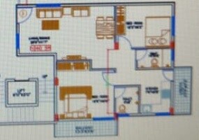 Floor plan of 2 BHK 1040 Sq. Ft. Apartment in Pioneer Eternis, Bangalore