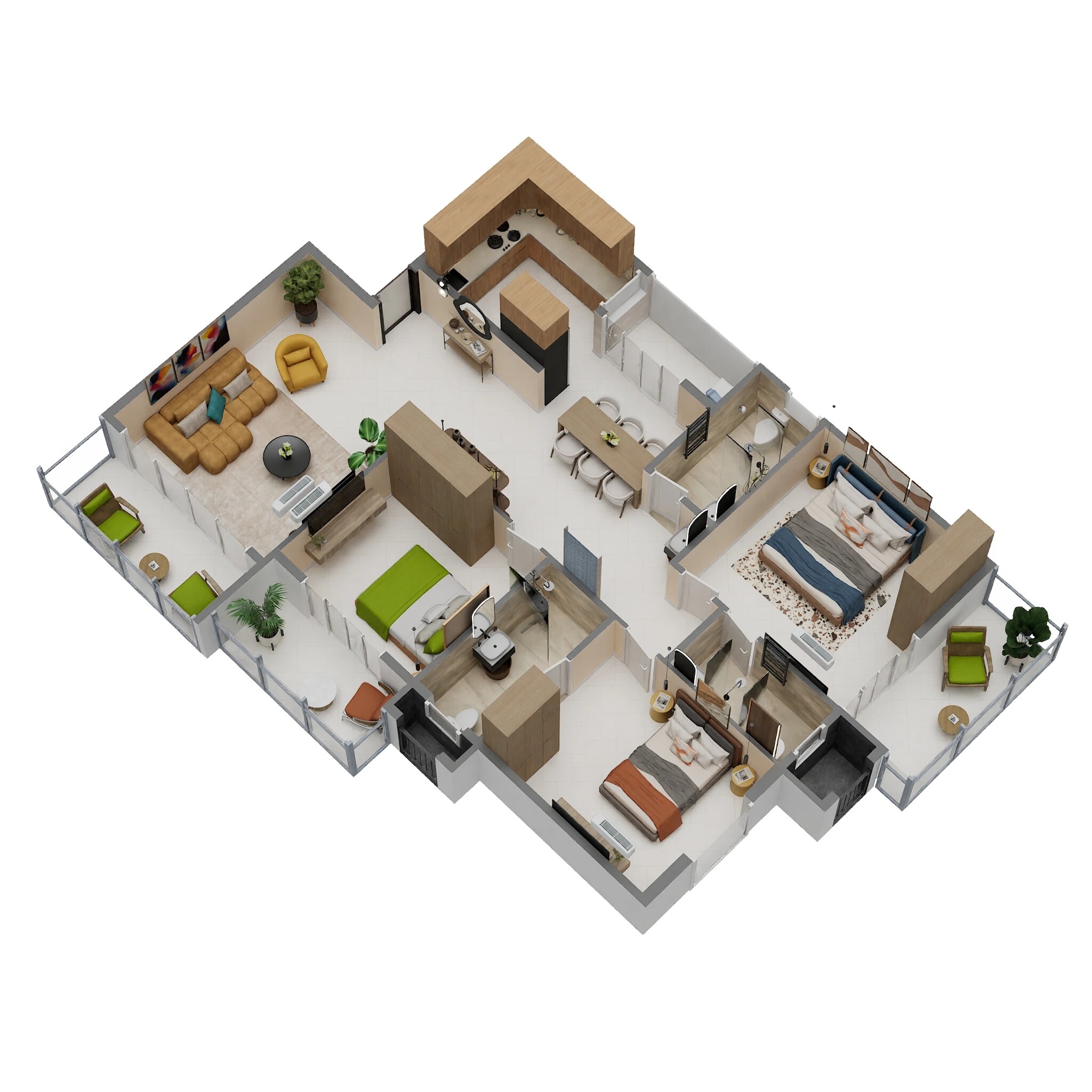 3 BHK 1705 Sq. Ft. Apartment