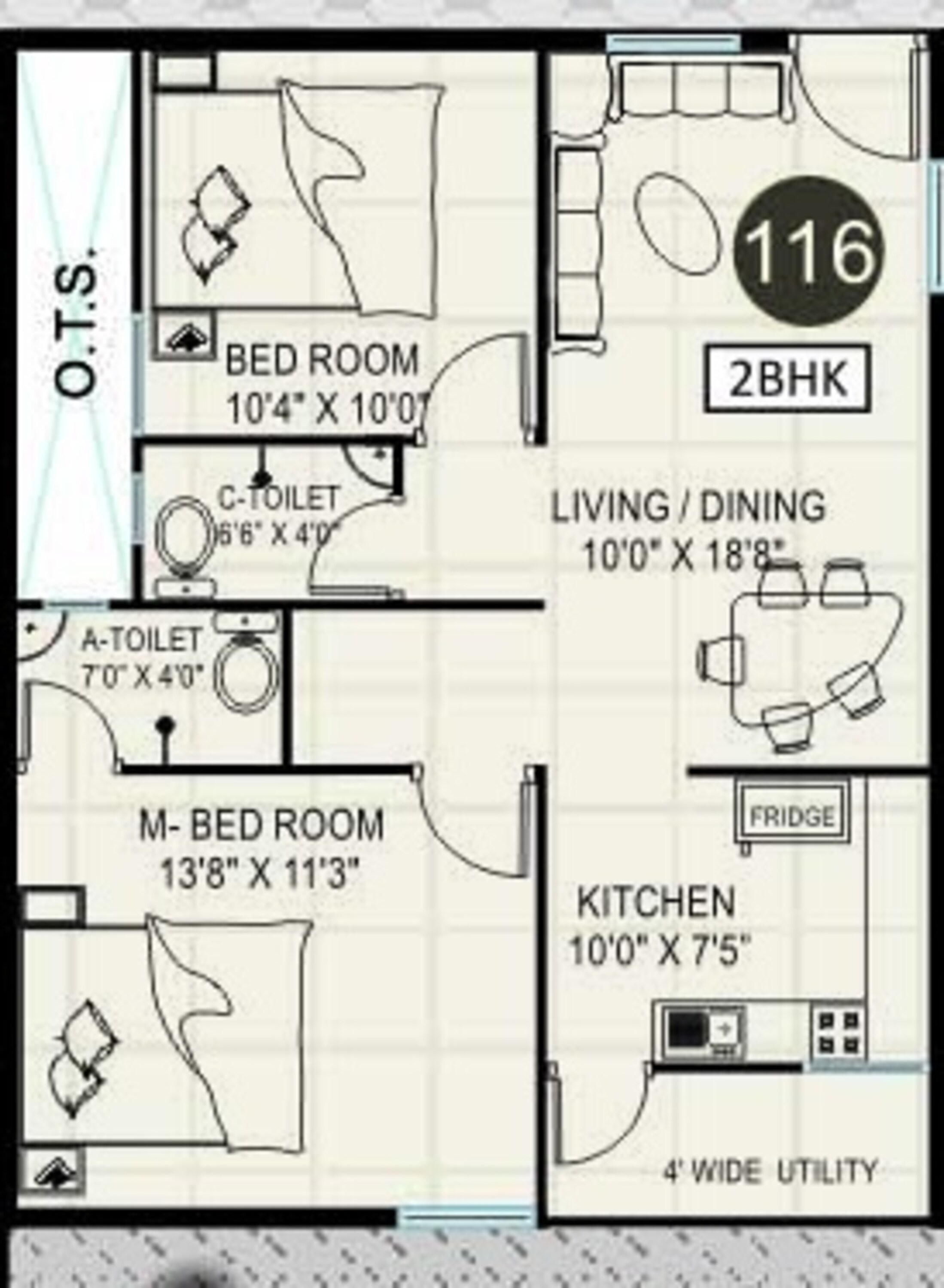 pragathi royale ii apartment 2bhk 885sqft191