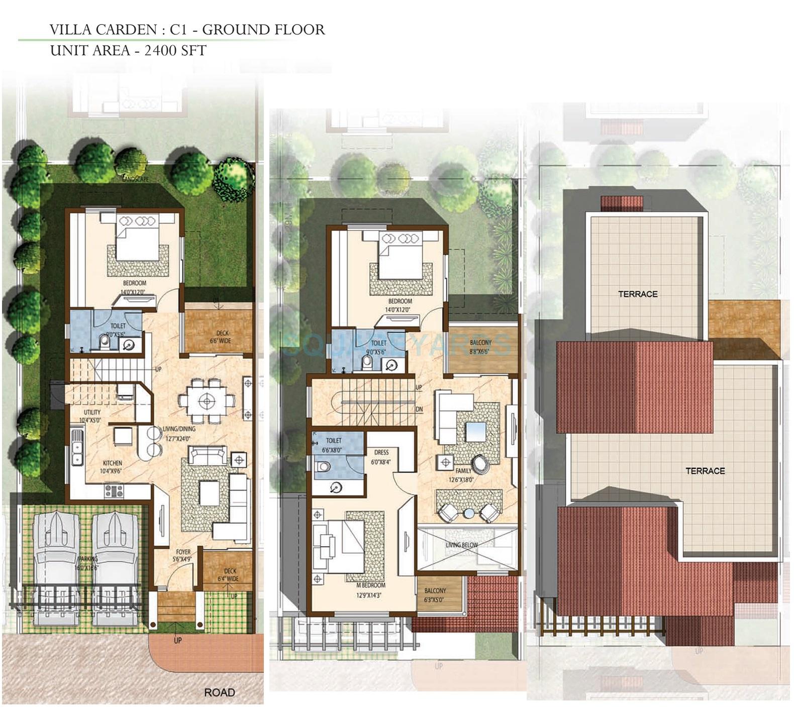 Other, prestige-augusta-golf-village 3 Bedroom 2400 Sq.Ft. Villa In Kothanur Bangalore 9322518