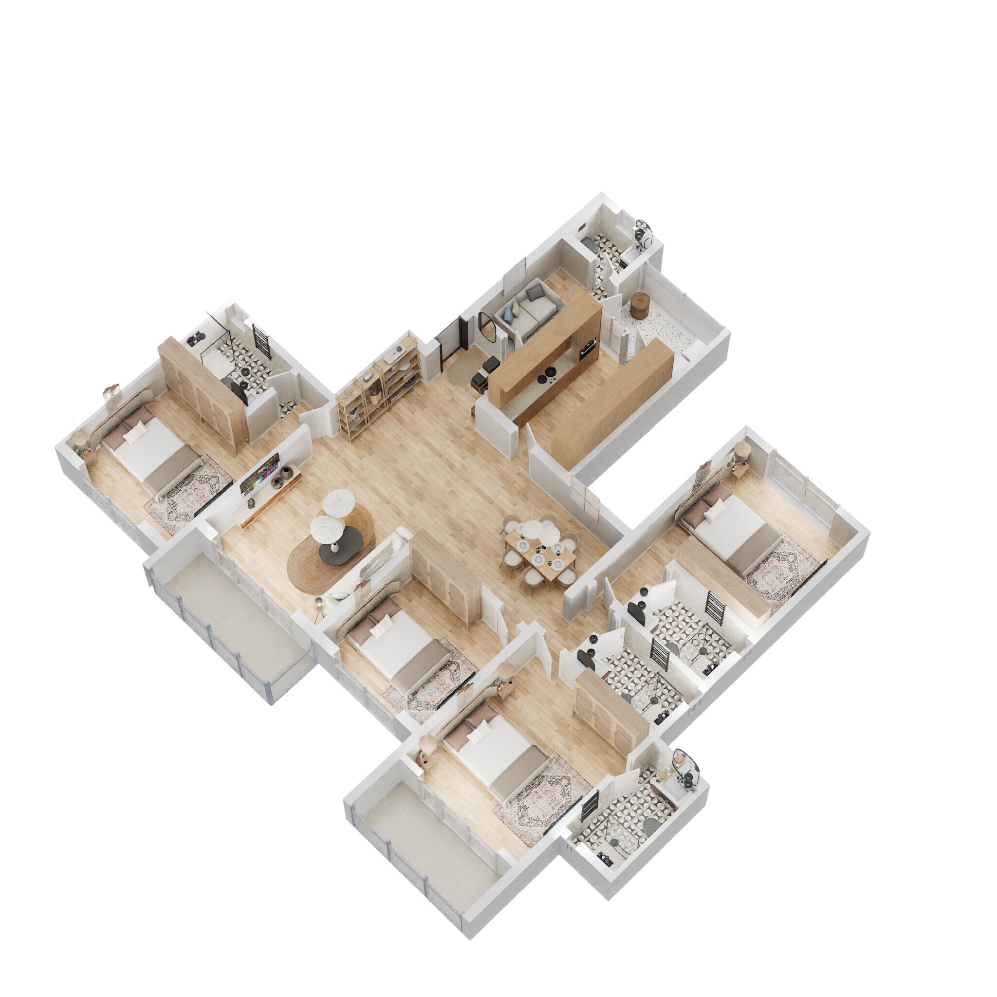Floor plan of 4 BHK 2290 Sq. Ft. Apartment in Avalon Park At The Prestige City, Bangalore