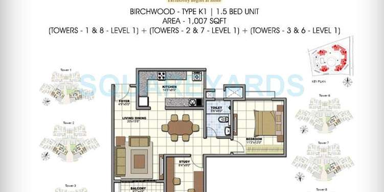 prestige birchwood apartment 1bhk 1023sqft1