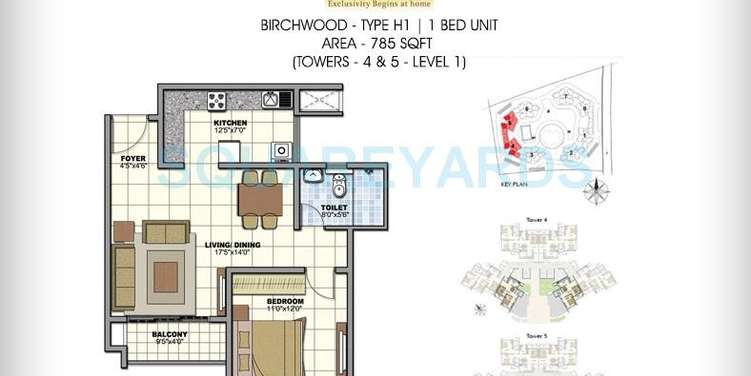 prestige birchwood apartment 1bhk 789sqft1