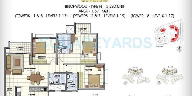 prestige birchwood apartment 3bhk 1576sqft1