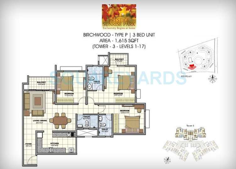 prestige birchwood apartment 3bhk 1615sqft1