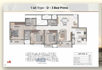 3 BHK Apartment For Resale in Prestige Camden Gardens Thanisandra Main Road Bangalore  7466469