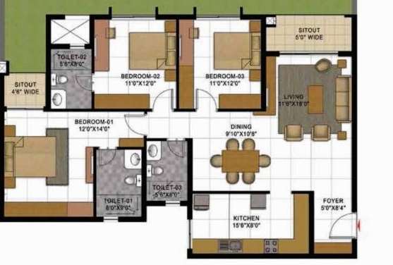prestige casabellaa apartment 3bhk 2271sqft 20200824160824