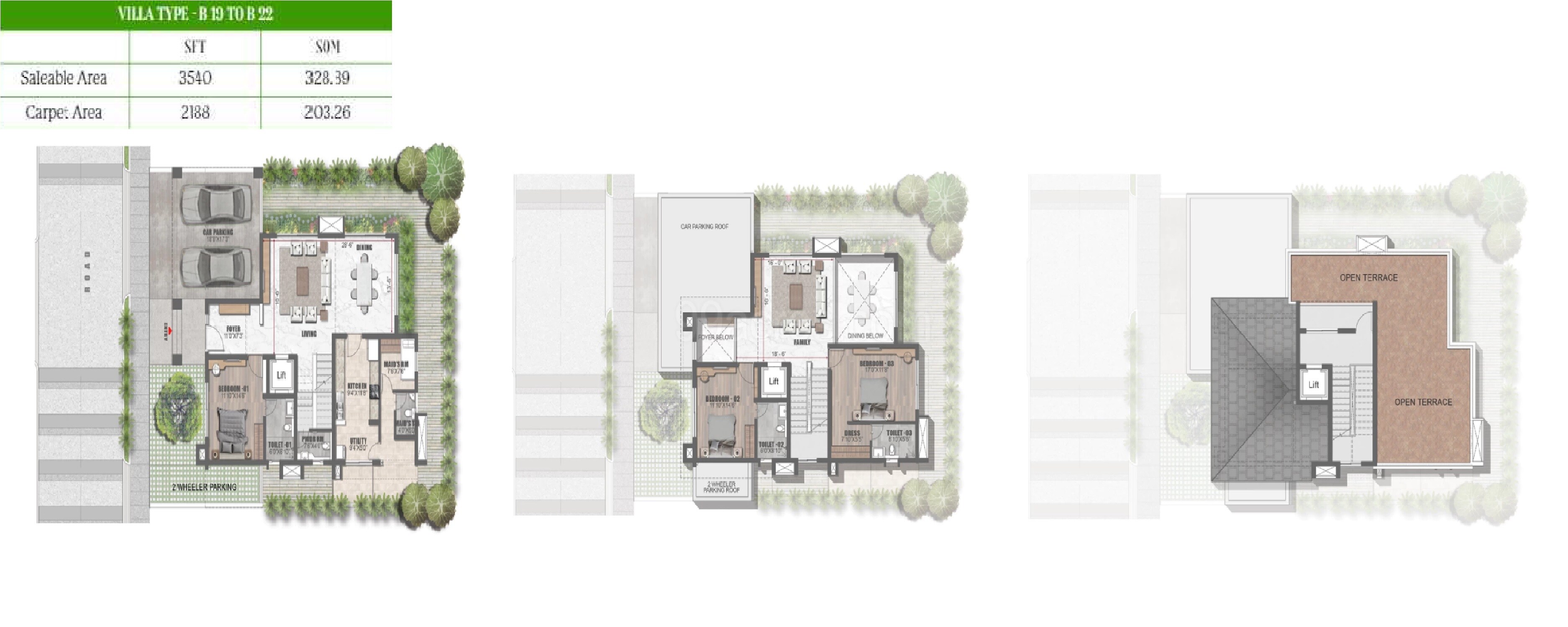 3 BHK 3540 Sq. Ft. Villa