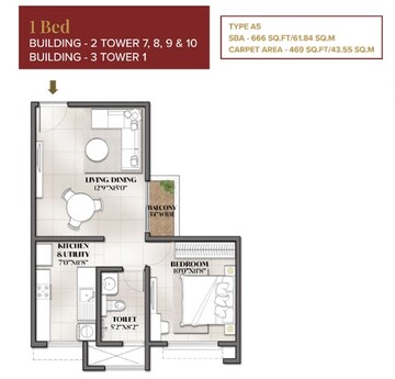  1 BHK Apartment at Eden Park At The Prestige City, Sarjapur Road – for Sale