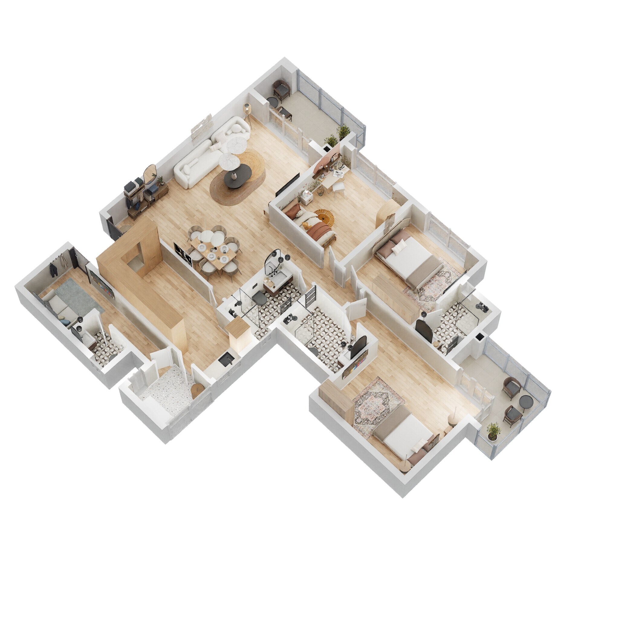 3 BHK 2145 Sq. Ft. Apartment