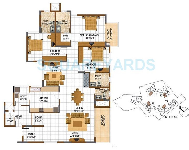 Resale 3 Bedroom 3025 Sq.Ft. Apartment in Prestige Exotica, Vasanth