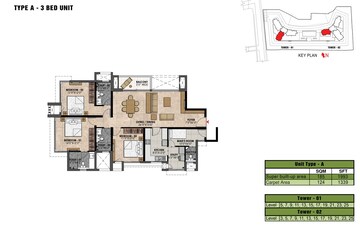  3 BHK Apartment at Prestige Fairfield, Rmv 2nd Stage – for Sale