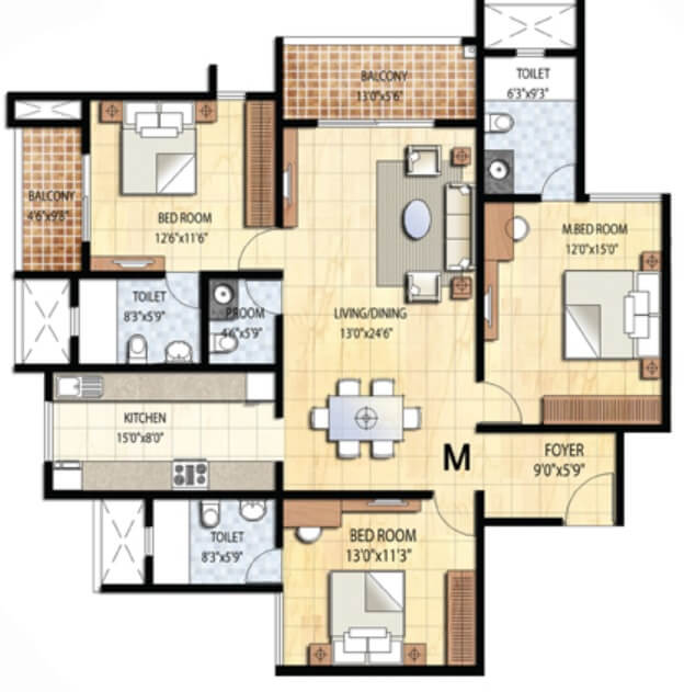 Prestige Falcon City Floor Plans - Konanakunte, Bangalore