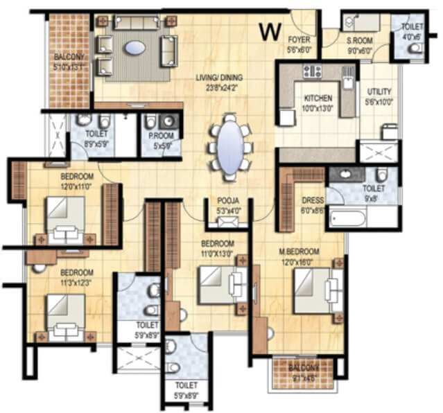 Prestige Falcon City Floor Plans - Konanakunte, Bangalore