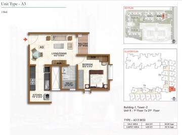  1 BHK Apartment at Prestige Finsbury Park Hyde, Bagaluru  – for Rent