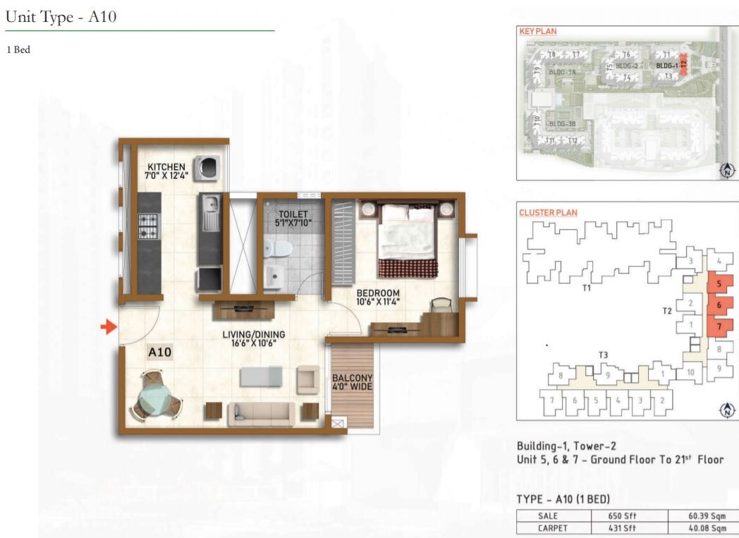 Other, prestige-finsbury-park-hyde 1 Bedroom 650 Sq.Ft. Apartment In Bagaluru Bangalore 9259718
