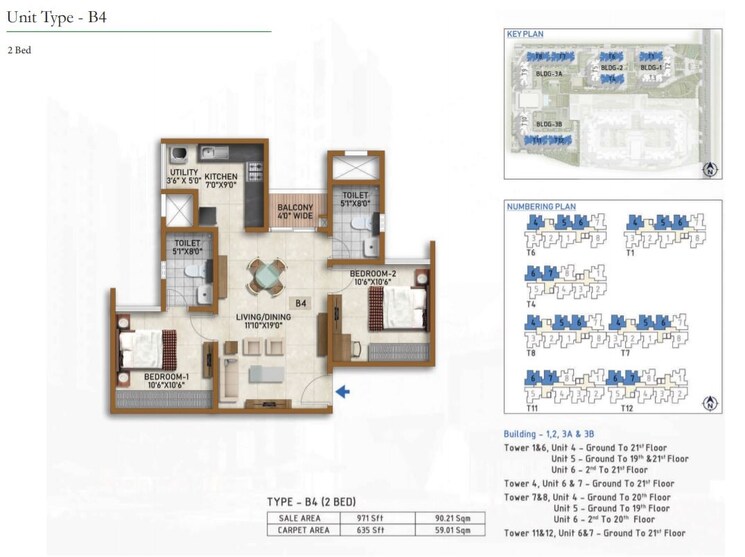 Other, prestige-finsbury-park-hyde 2 Bedroom 971 Sq.Ft. Apartment In Bagaluru Bangalore 8603752