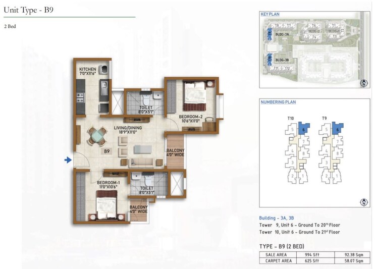 Other, prestige-finsbury-park-hyde 2 Bedroom 994 Sq.Ft. Apartment In Bagaluru Bangalore 9259879