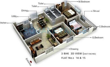 3 BHK Apartment For Rent in Prestige Four Seasons Ashok Nagar Bangalore  7502212