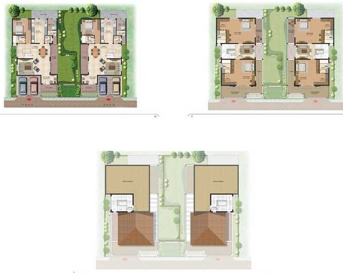 Floor plan of 3 BHK 2940 Sq. Ft. Villa in Prestige Glenwood, Bangalore