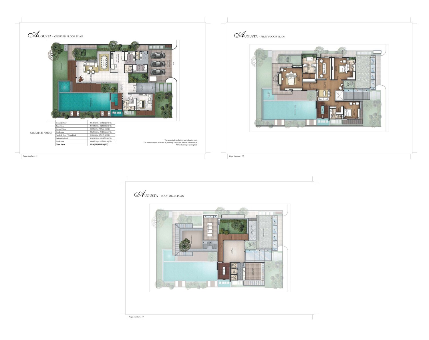 Floor plan of 4 BHK 9905 Sq. Ft. Villa in Prestige Golfshire, Bangalore