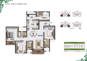  3 BHK Apartment at Prestige Green Gables, Panathur – for Sale