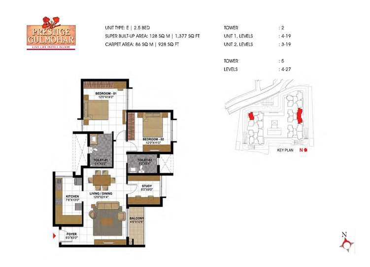prestige gulmohar apartment 2bhk 1377sqft181