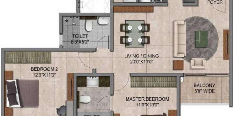 prestige jindal city apartment 2bhk 1072sqft341