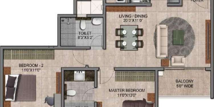 prestige jindal city apartment 2bhk 1081sqft341