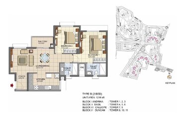  2 BHK Apartment at Prestige Lakeside Habitat Apartments, Varthur – for Sale