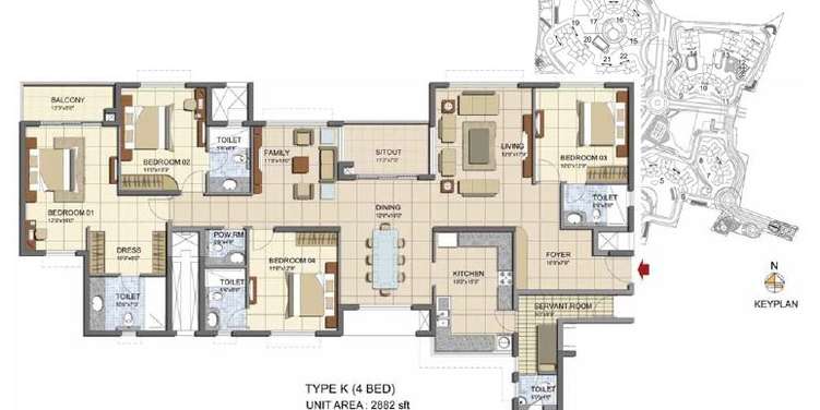prestige lakeside habitat apartments apartment 4bhk 2882sqft1