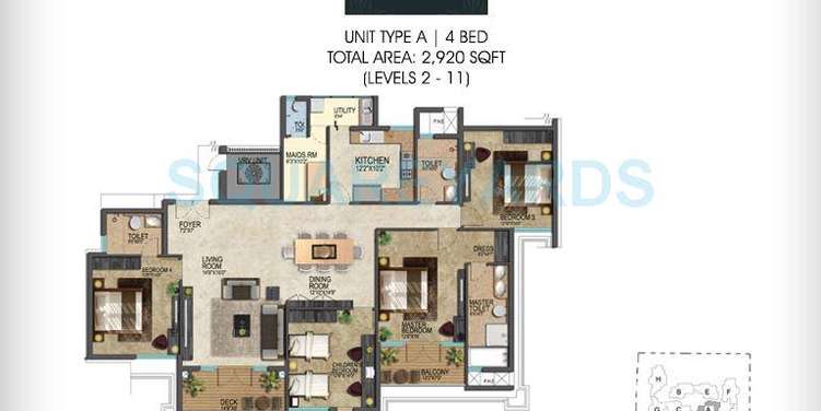 prestige leela residency apartment 4bhk 2920sqft1