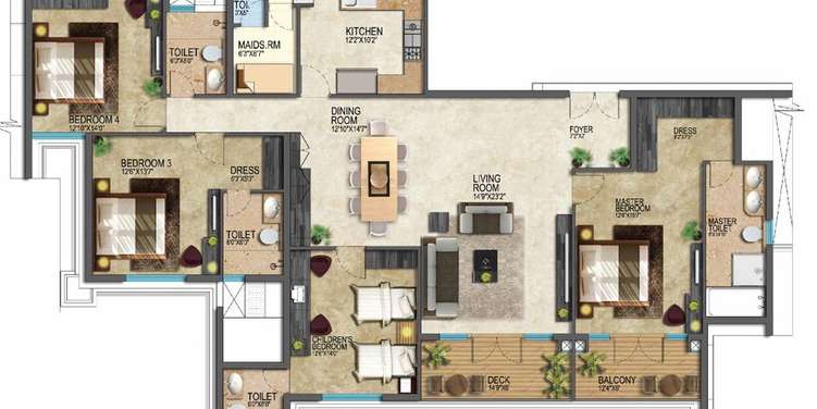 prestige leela residency apartment 4bhk 3039sqft 20201727121705
