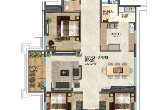 prestige leela residency apartment 4bhk 3046sqft 20201827121839