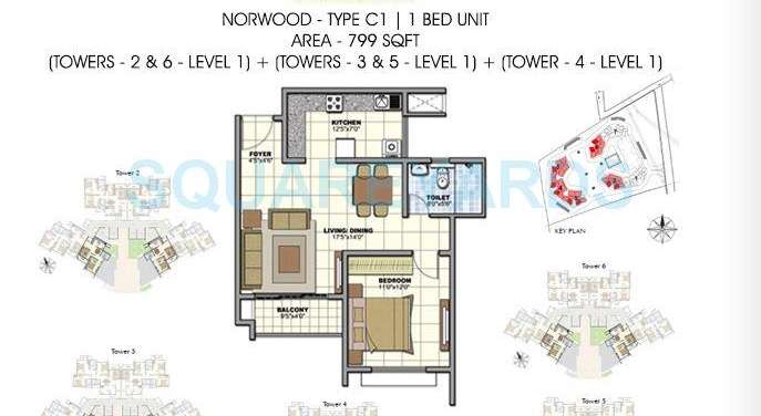 prestige norwood apartment 1bhk 802sqft1