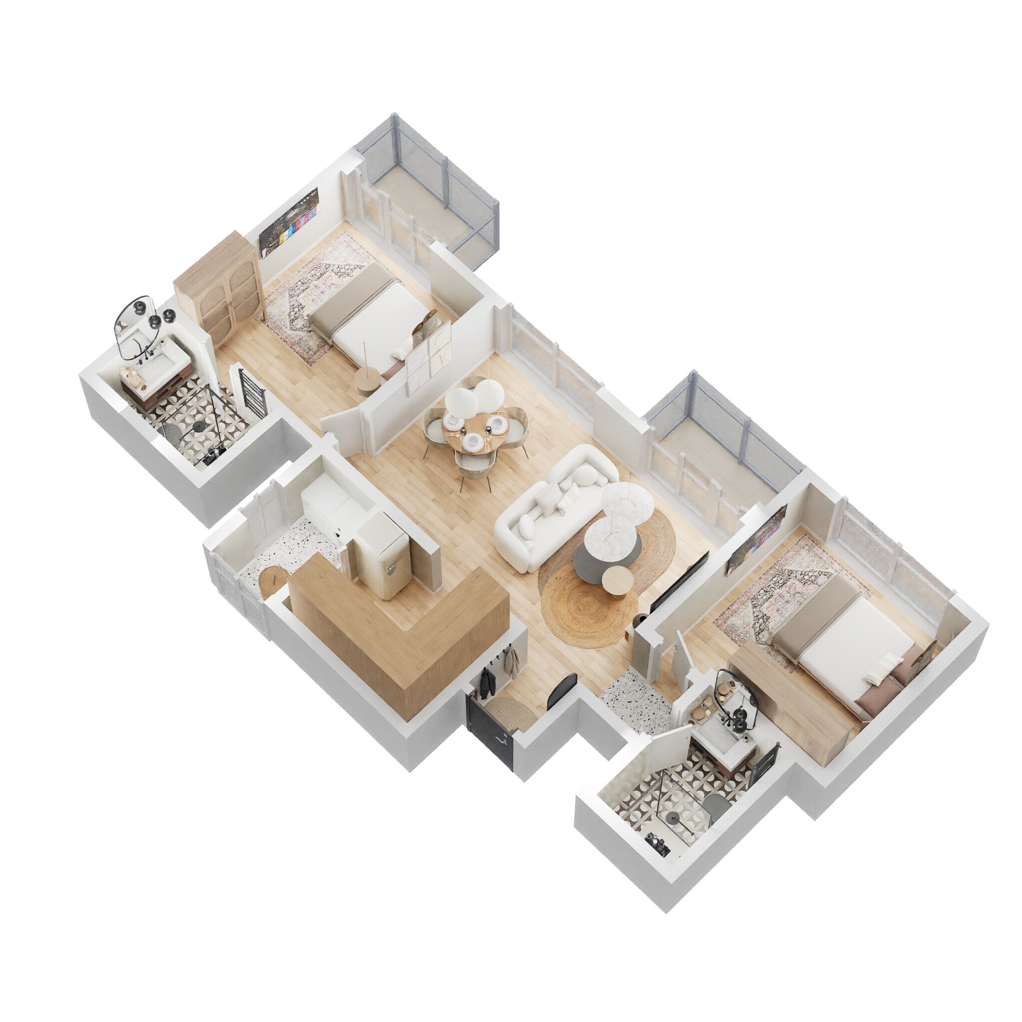 2 BHK 1067 Sq. Ft. Apartment