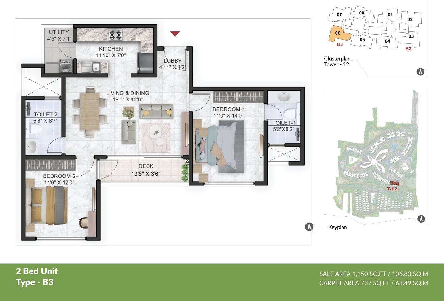  2 BHK Apartment at Prestige Park Grove, Whitefield – for Sale