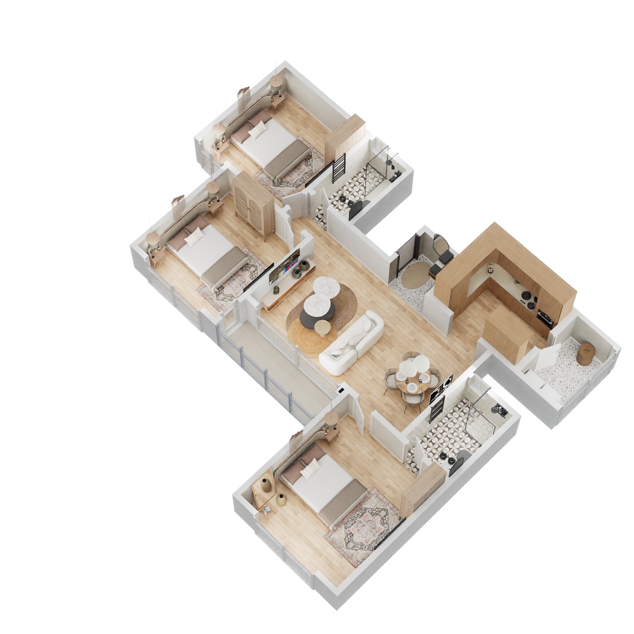 3 BHK 1414 Sq. Ft. Apartment