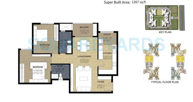 2 BHK 1267 Sq. Ft. Apartment
