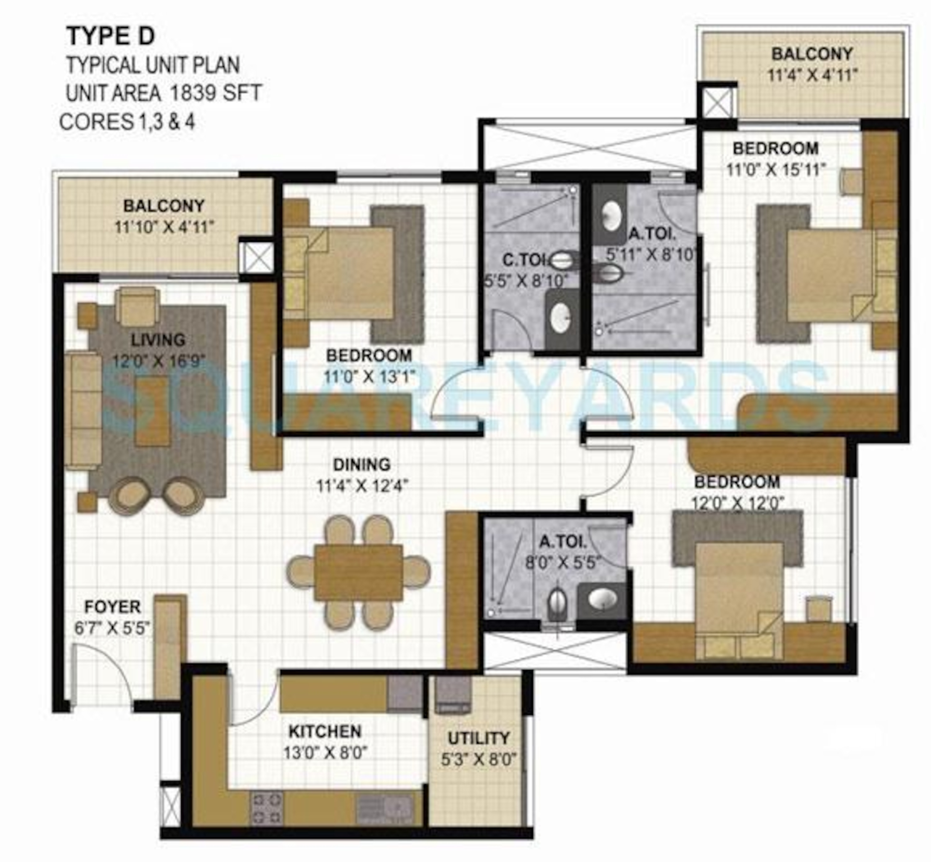 prestige parkview apartment 3bhk 1839sqft1