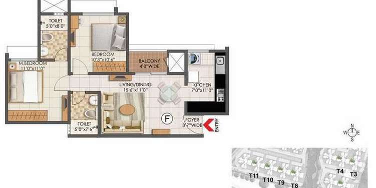 prestige primerose hills apartment 2 bhk 867sqft 20200615110652