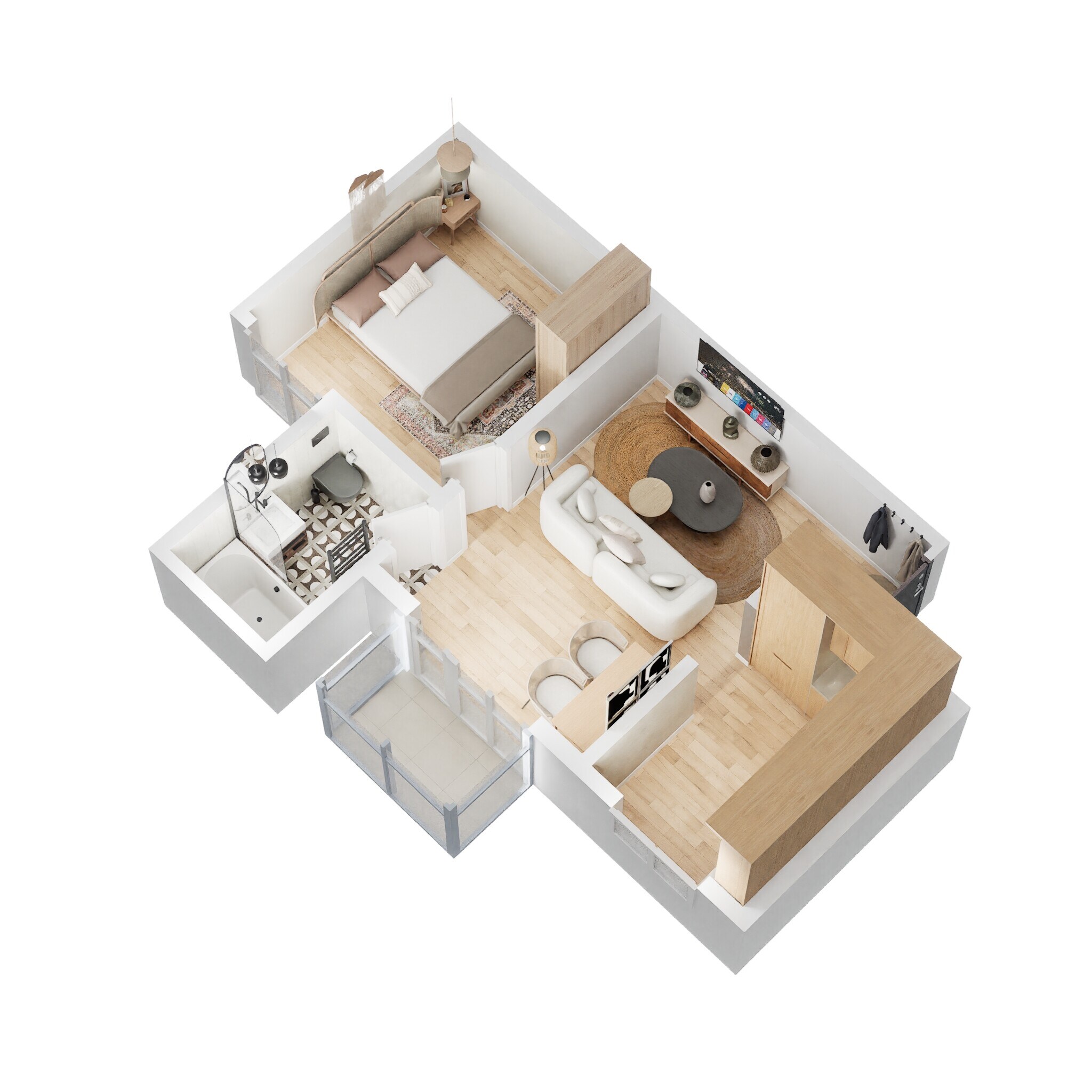 1 BHK 572 Sq. Ft. Apartment