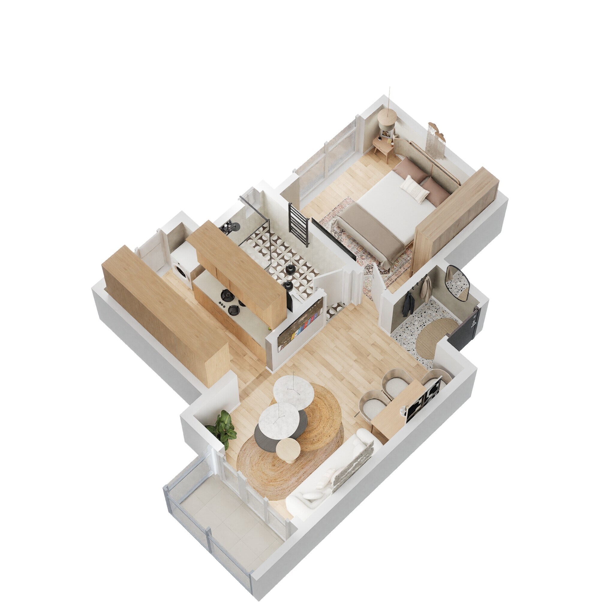 1 BHK 584 Sq. Ft. Apartment