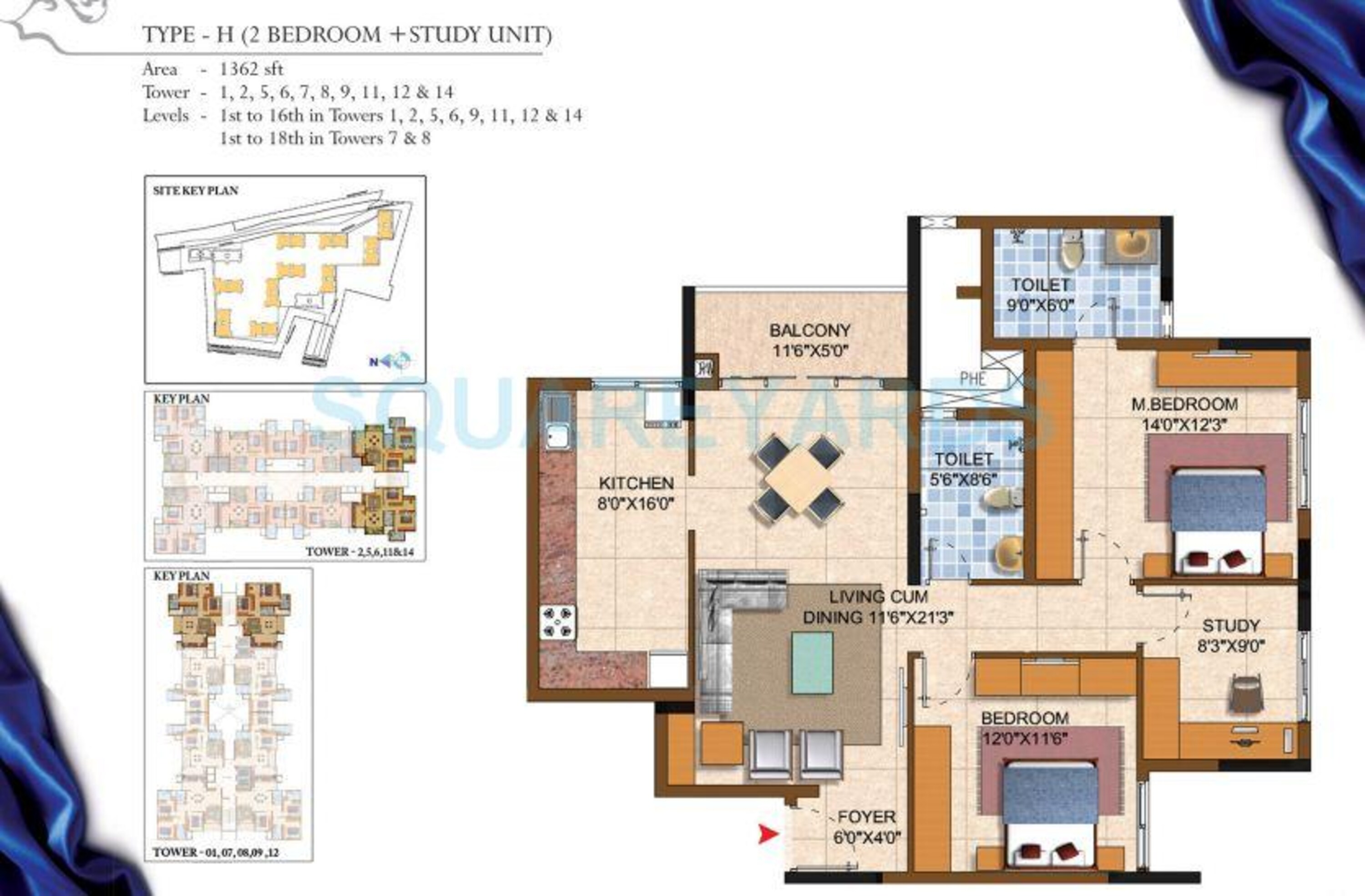 prestige royal gardens apartment 2bhk 1360sqft1