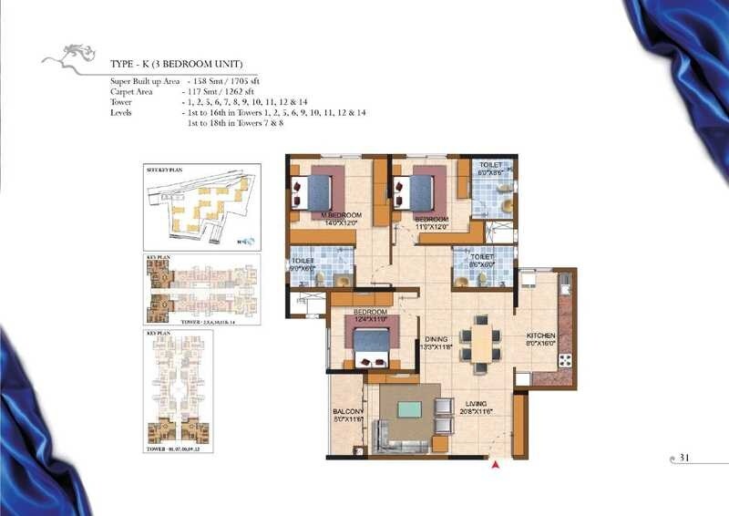 3 BHK 1705 Sq. Ft. Apartment