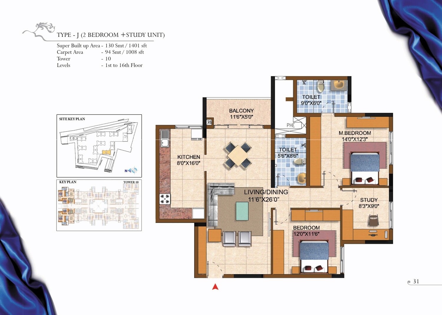 2 BHK 1401 Sq. Ft. Apartment