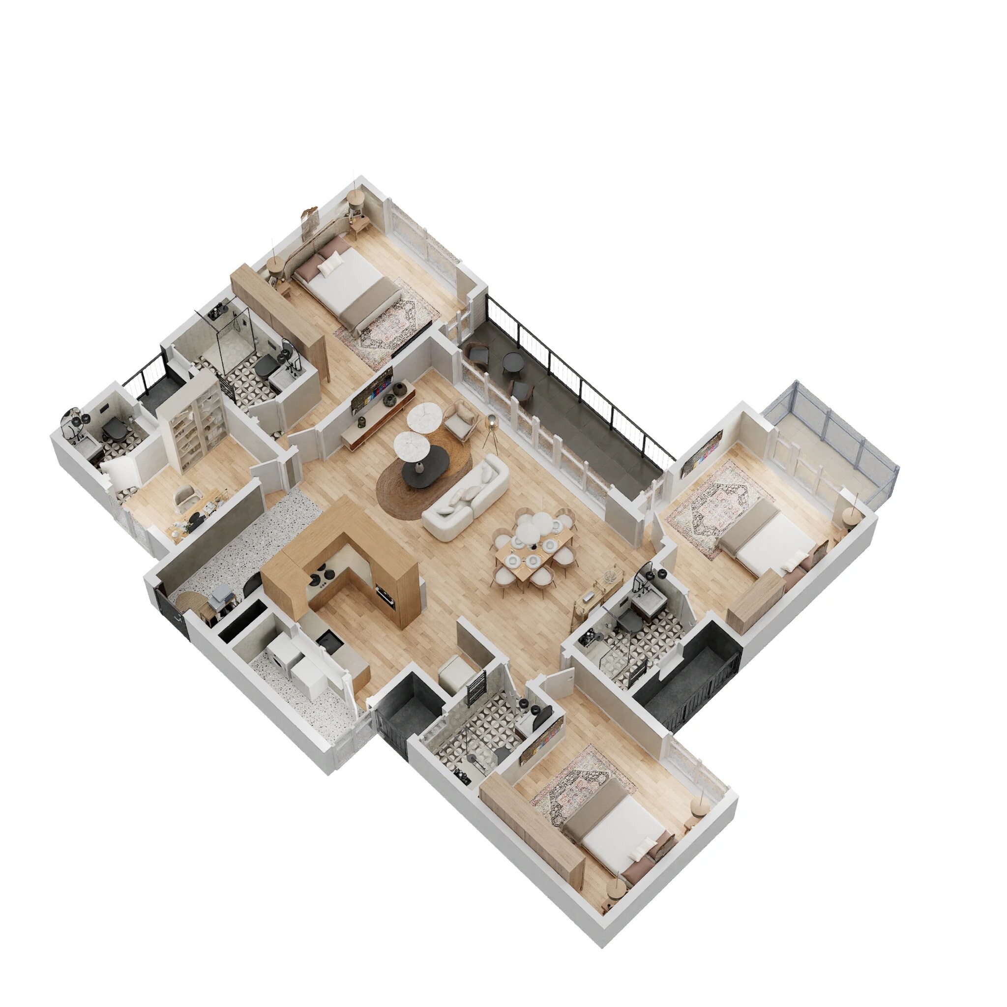 3 BHK 2008 Sq. Ft. Apartment