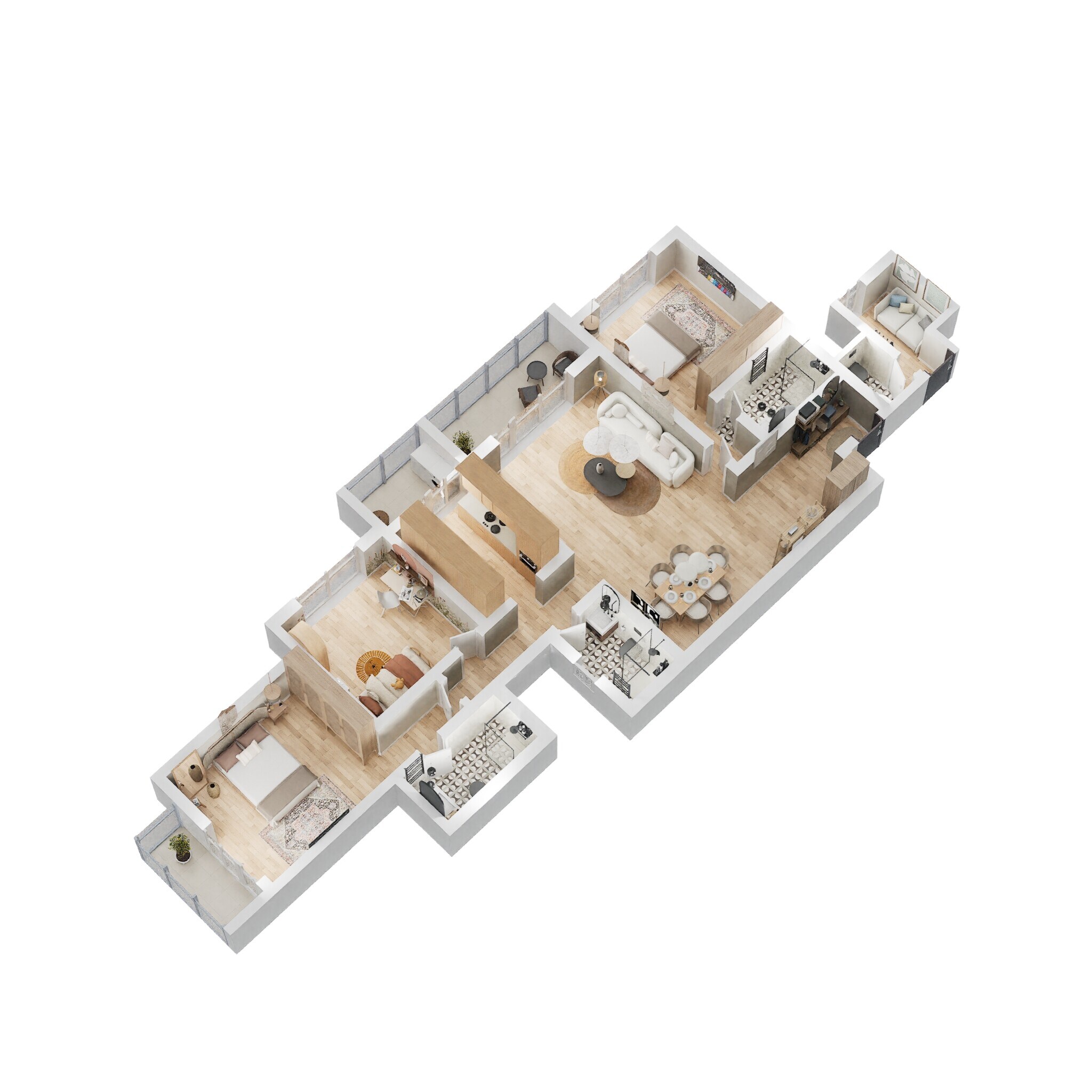 3 BHK 1536 Sq. Ft. Apartment